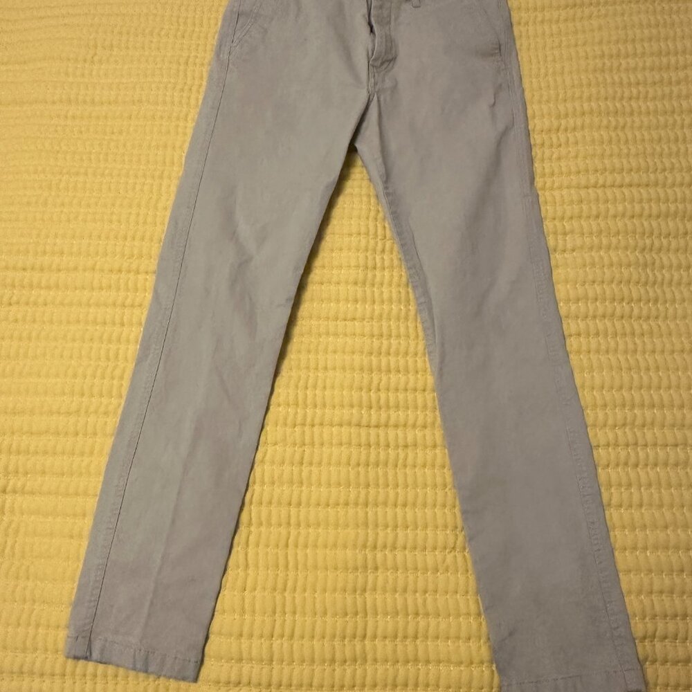 H&M Size 32 Mens Skinny Fit Stretch Light Khaki Chino